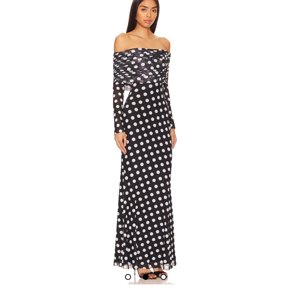 AFRM Thelma Dress in Diagonal Dot size XXS